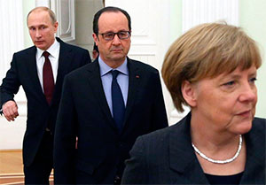 Меркель і Олланд обговорять з Путіним врегулювання на Донбасі на зустрічі в Китаї