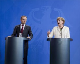 Меркель і Туск закидають Москві намагання ослабити ЄС