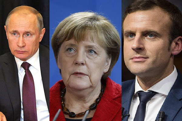 Меркель і Макрон поговорили з Путіним про Україну на тлі зміни влади в Києві