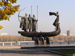 Пам’ятний знак на честь заснування міста Києва - один з головних символів столиці