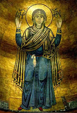 Марія-Оранта одна з унікальних мозаїчних фресок ХІ століття, якими оздоблена Софія Київська